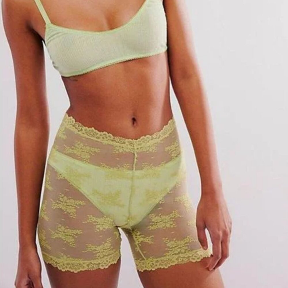 NWOT Free People For You Lace Bike Shorts